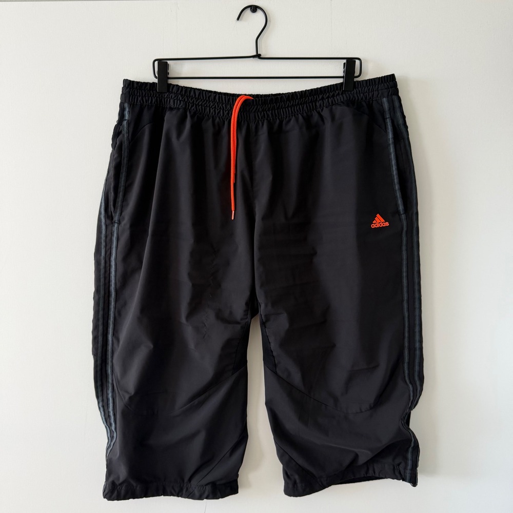 Adidas Climacool Black Orange 3/4 Track Pants Capri X16646 Womens XL